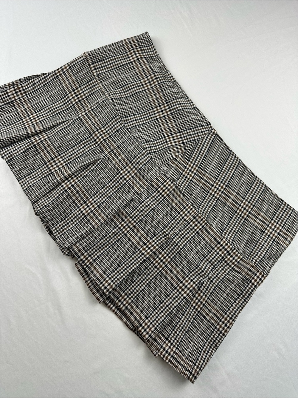 Harlow Micro Mini Skirt Brown Plaid Pleated Low Rise Coquette Academia Y2K XL